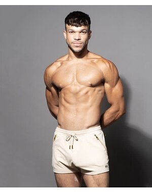 ANDREW CHRISTIAN ANDREW CHRISTIAN MAVERICK JOGGER SHORTS BEIGE