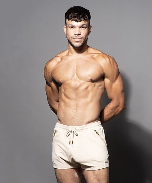 ANDREW CHRISTIAN ANDREW CHRISTIAN MAVERICK JOGGER SHORTS BEIGE