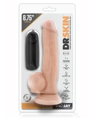DR SKIN DR SKIN DR JAY VIBRATING WITH BALLS 8.75"  VANILLA