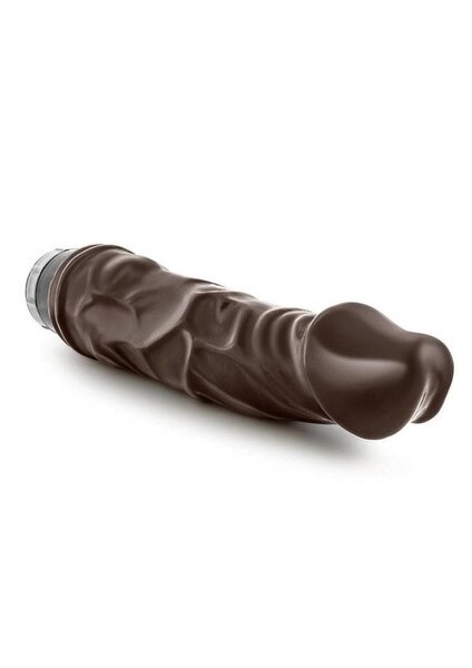 BLUSH NOVELTIES Dr. Skin Cock Vibe 6 Vibrating Dildo 8.75in - Chocolate