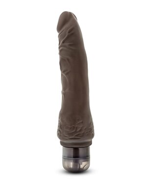 BLUSH NOVELTIES Dr. Skin Cock Vibe 7 Vibrating Dildo 8.5in - Chocolate