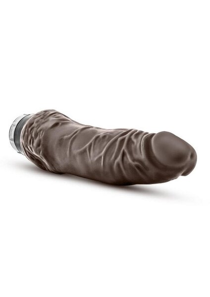 BLUSH NOVELTIES Dr. Skin Cock Vibe 7 Vibrating Dildo 8.5in - Chocolate