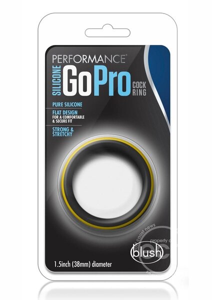 BLUSH NOVELTIES GO PRO SILICONE BLACK & GOLD