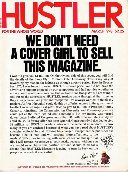 HUSTLER FOR THE WHOLE WORLD MARCH 1978