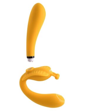 EVOLVED NOVELTIES EVOLVED MONARCH STRAPLESS STRAP ON YELLOW