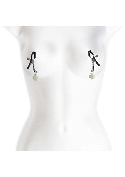 NS Novelties BOUND NIPPLE CLAMPS G4 GITD GRAY