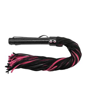 ROGUE ROUGE SUEDE FLOGGER WITH LEATHER HANDLE BLACK/PINK