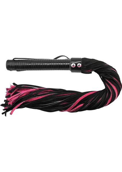 ROGUE ROUGE SUEDE FLOGGER WITH LEATHER HANDLE BLACK/PINK