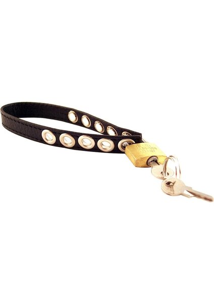 ROUGE ROUGE PADDLOCKABLE ADJUSTABLE LEATHER COCK STRAP