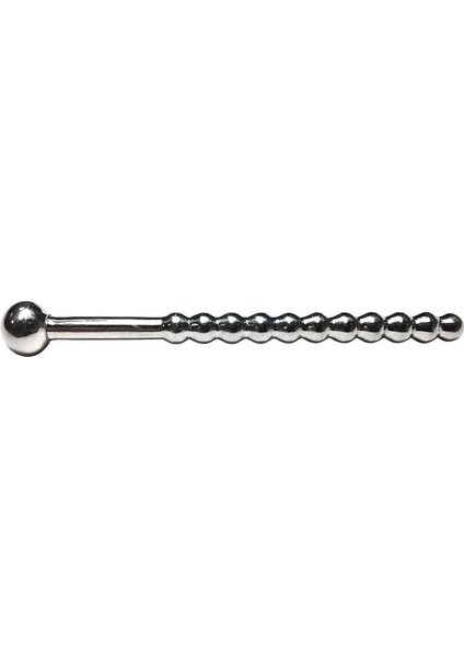 ROUGE ROUGE BEADED STAINLESS STEEL URETHRAL SOUND WITH STOPPER