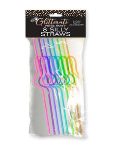 Little Genie Productions GLITTERATI SILLY PENIS STRAWS 8PC