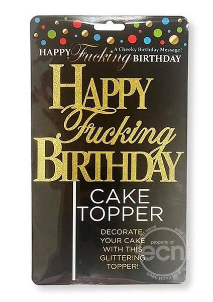 Little Genie Productions HAPPY F'ING BIRTHDAY CAKE TOPPER