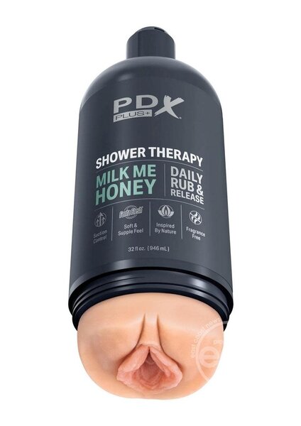 PDX BRANDS PDX PLUS SHOWER THERAPY MILK ME HONEY DISCREET STROKER
