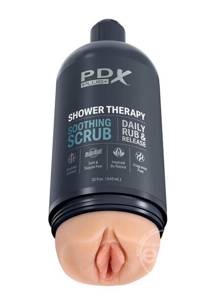 PDX BRANDS PDX PLUS SHOWER THERAPY SOOTHING SCRUB DISCREET STROKER