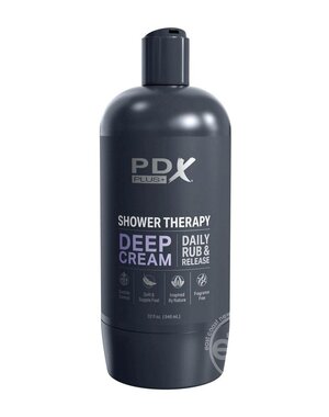 PDX BRANDS PDX PLUS SHOWER THERAPY DEEP CREAM DISCREET STROKER FROSTED