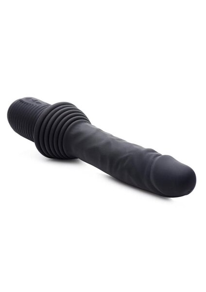 MASTER SERIES MASTER SERIES VIBRATING & THRUSTING RECHARGEABLE SILICONE DILDO