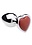 XR Brands BOOTY SPARKS GEMSTONE RED JASPER HEART ANAL PLUG