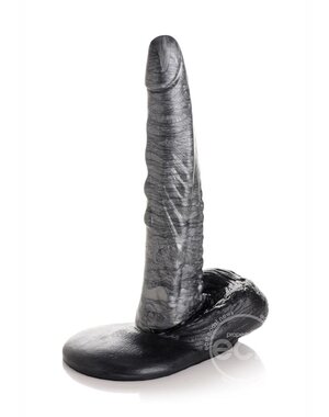 XR Brands CREATURE COCKS GARGOYLE SILVER/BLACK SILICONE DILDO 9.3 inch