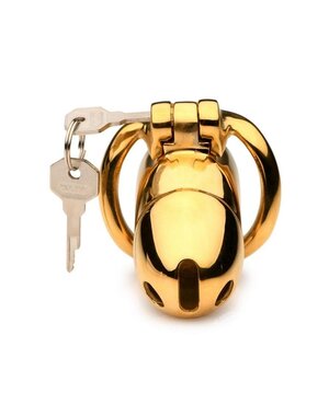 XR Brands MASTER SERIES MIDAS 18K GOLD CHASTITY CAGE