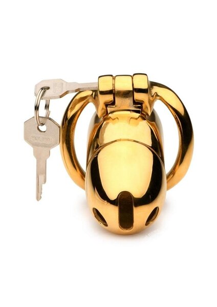 XR Brands MASTER SERIES MIDAS 18K GOLD CHASTITY CAGE