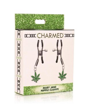XR Brands CHARMED MARY JANE NIPPLE CLAMPS GREEN