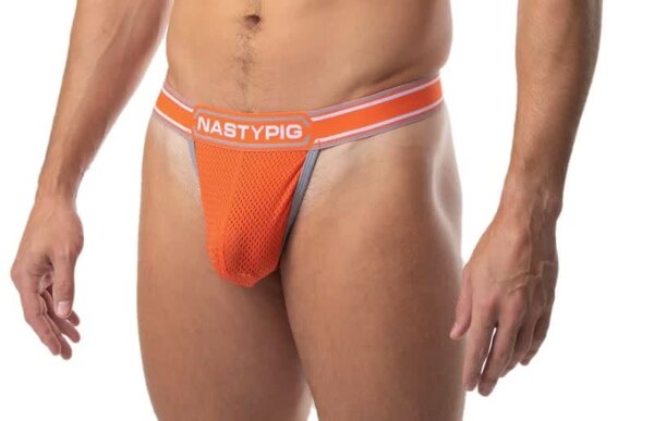 NASTY PIG NASTY PIG TITLE THONG FLAME ORANGE