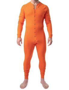 NASTY PIG NASTY PIG UNION SUIT FLAME ORANGE