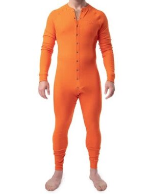 NASTY PIG NASTY PIG UNION SUIT FLAME ORANGE