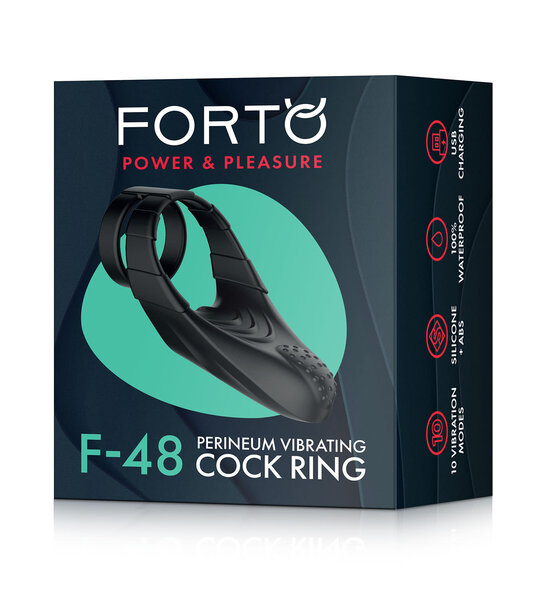 FORTO F-48 VIBRATING PERINEUM DOUBLE COCK RING