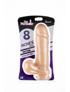 SI NOVELTIES THICK WITH BALLS & SUCTION 8"