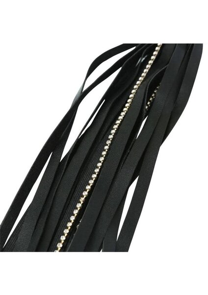 SPORTSHEETS SEX & MISCHIEF CRYSTAL WHIP BLACK