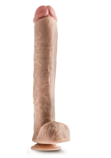 DR SKIN DR SKIN DR MICHAEL DILDO WITH BALLS 14" BEIGE
