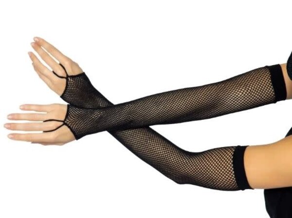 LEG AVENUE LEG AVE FISHNET ARM WARMERS BLACK