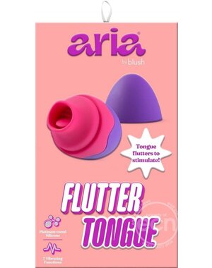 BLUSH NOVELTIES Aria Flutter Tongue Rechargeable Silicone Vibrator - Purple