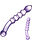 GLAS GLASS PURPLE RAIN RIBBED DILDO