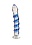 Icicles ICICLES NO5 TEXTURED GLASS DILDO 7.25inch CLEAR & BLUE