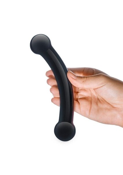 GLAS DOUBLE BULL BLACK DILDO