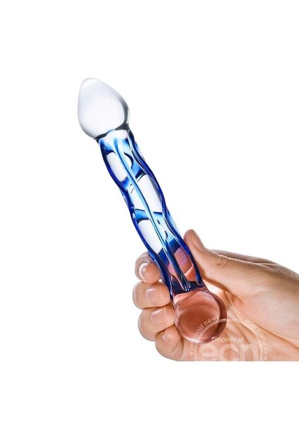 GLAS GLAS FULL TIP TEXTURED DILDO 6.5inch
