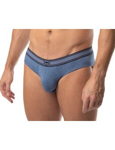 NASTY PIG NASTY PIG CORE BIKINI BRIEF DENIM HEATHER BLUE/BLACK