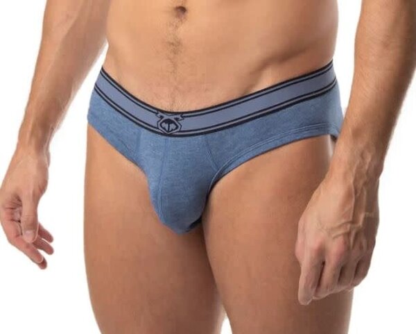 NASTY PIG NASTY PIG CORE BIKINI BRIEF DENIM HEATHER BLUE/BLACK