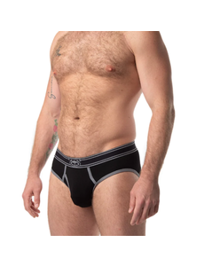 NASTY PIG NASTY PIG CORE Y-FRONT BRIEF BLACK/GREY
