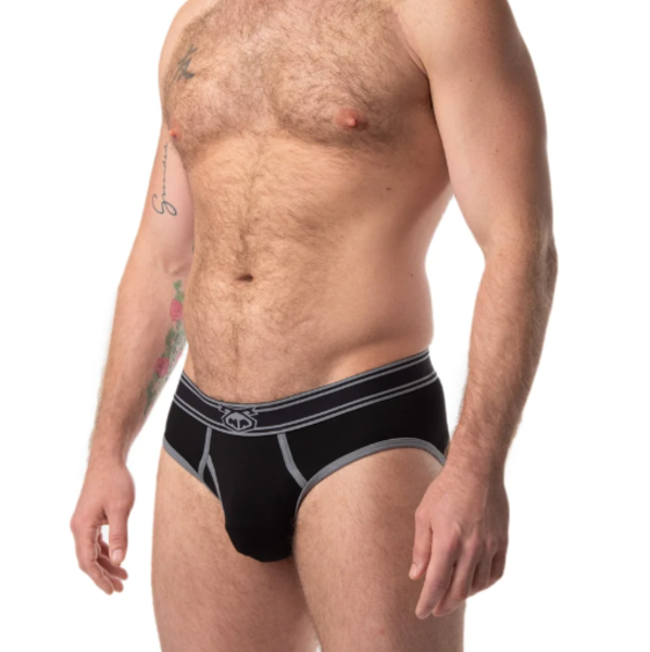 NASTY PIG NASTY PIG CORE Y-FRONT BRIEF BLACK/GREY