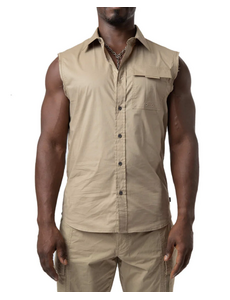 NASTY PIG NASTY PIG ENDEAVOR SLEEVELESS SHIRT KHAKI