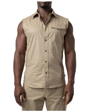 NASTY PIG NASTY PIG ENDEAVOR SLEEVELESS SHIRT KHAKI