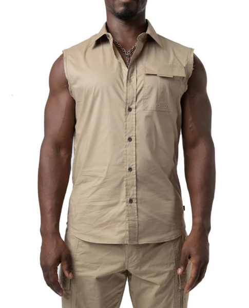 NASTY PIG NASTY PIG ENDEAVOR SLEEVELESS SHIRT KHAKI