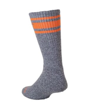 NASTY PIG NASTY PIG HOOK'D UP SPORT SOCKS STATIC GREY/ FLAME ORANGE