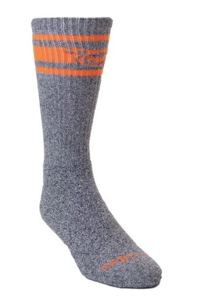 NASTY PIG NASTY PIG HOOK'D UP SPORT SOCKS STATIC GREY/ FLAME ORANGE