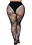 LEG AVENUE SUGAR SKULL NET HOSE - 1X-2X - BLACK