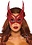 LEG AVENUE GLITTER DEVIL MASK OS RED