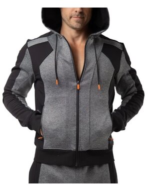 NASTY PIG NASTY PIG STATIC TRACK JACKET- STATIC GREY/BLACK